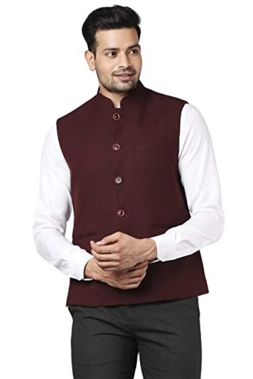 Raymond Dark Maroon Waistcoats