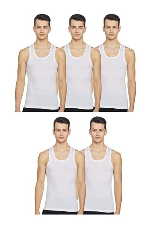 Rupa Frontline Men’s Solid Vest (Pack of 5)