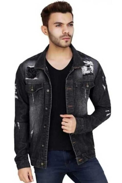 Arbia Funki Full Sleeve Solid Men Denim Casual Jacket